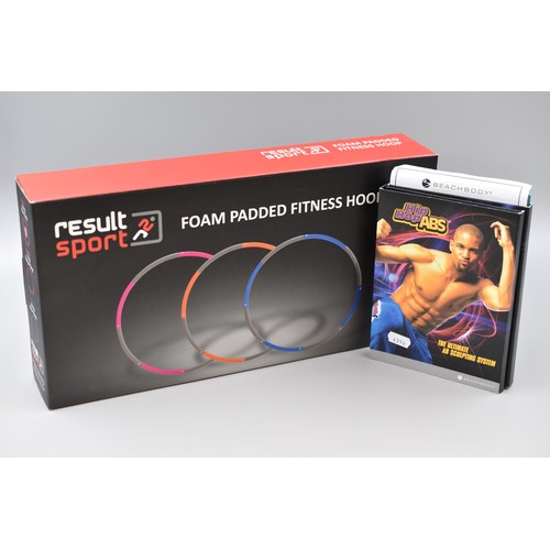 New Result Foam Padded Fitness Hoop and a Hip Hop ABS DVD Set