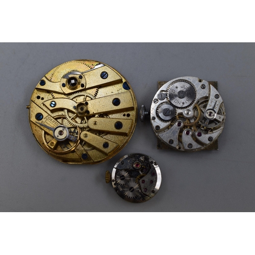 63 - Three Working Watch Movements including Avia and Judex