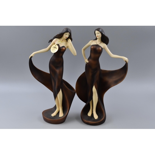 Two Leonardo Inspirations Lady Figurines (Approx 13")