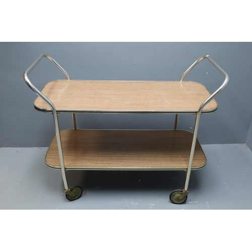 545 - Large Mid Century Two Tier Serving Trolly on Castors 37