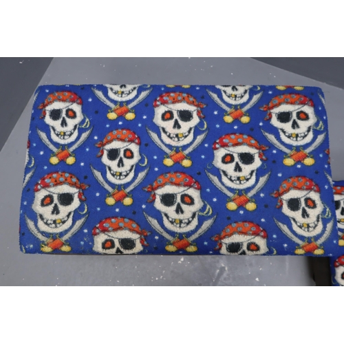 569 - Pirate Themed Bedding Box and Stool (Bedding Box 29” x 20” x 16”)