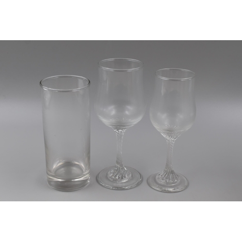 701 - Two 12 piece Boxed Sets of Piazza Wine Glasses, Goblets and Tumblers