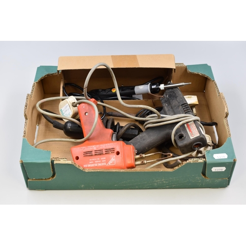 Five Electric Soldering Irons including Hilka