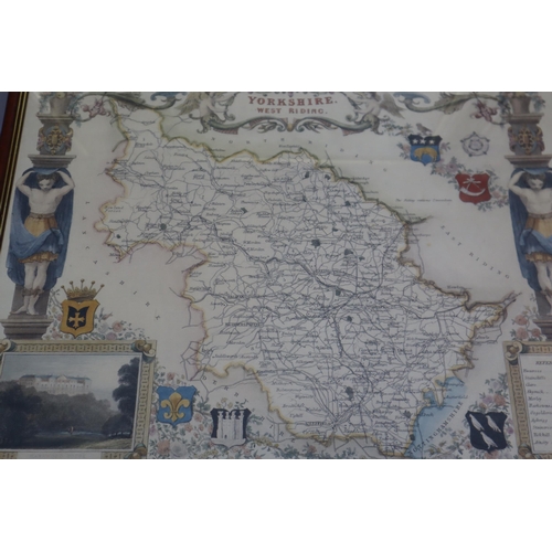 725 - S L Crawford The Three Kings, Yorkshire and Lancashire Map's and a Military scene on Wooden Board (L... 