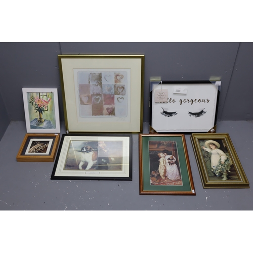 729 - Mixed Lot of Nice Quality Framed Plus some Glazed pictures to include a Margaret Hedley Water Coplou... 