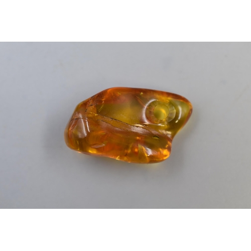 1 - Large Amber Pendant 4cm x 2.5cm x 1cm