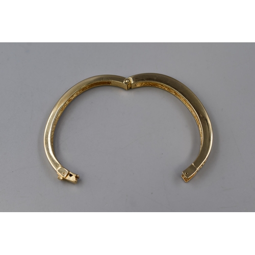 69 - Christian Dior Gold Plated Clear Stoned Bracelet