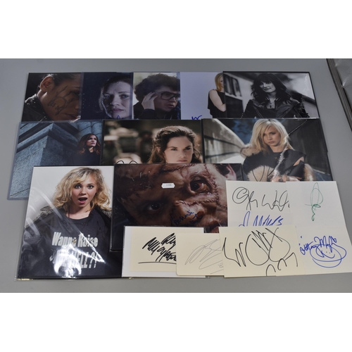 483 - Selection of 10 Signed Autographs and Signatures Including Juno Temple, Judy Greer, Mirielle Enos an... 