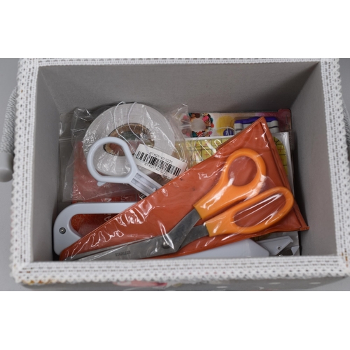 498 - Sewing Box complete with Contents to include Needles, Scissors, Electric Cutter and More