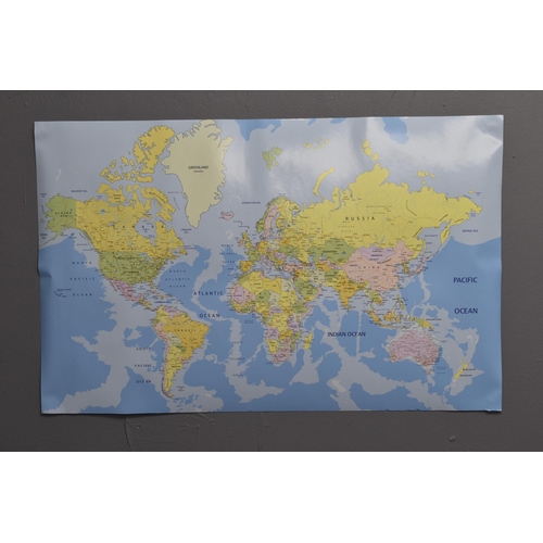 506 - Three Items to include Large World Atlas Book, a Globe and a World Map Poster