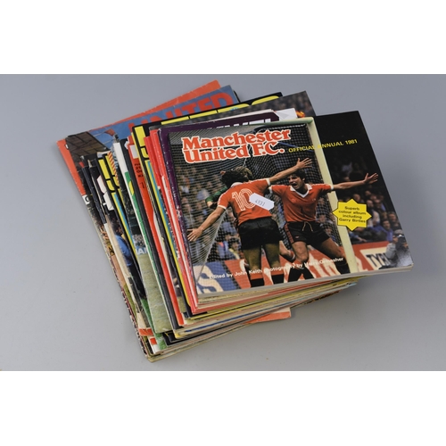 511 - A Selection of 1970/80's Football Programmes and Annuals. To Include Mostly Manchester United, But A... 