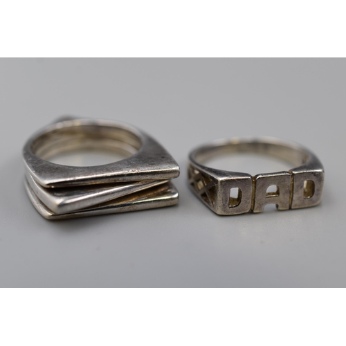 91 - Two Silver 925 Rings with a Presentation Box