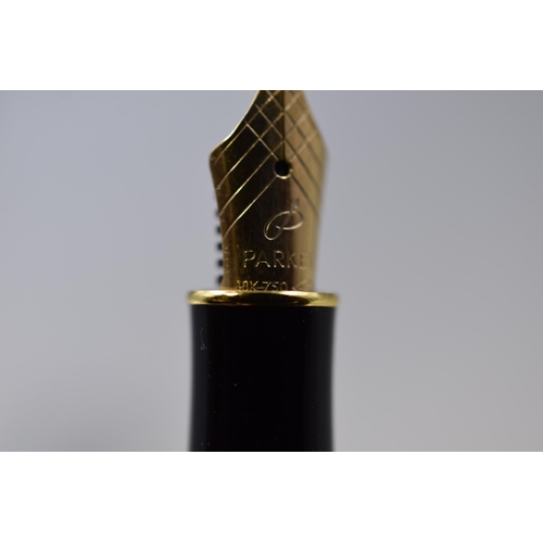 94 - New Gold Coloured Parker Sonnet Fountain Pen in Case