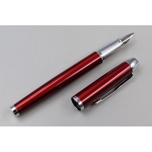 95 - New Red Parker Pen Fountain Pen in Case