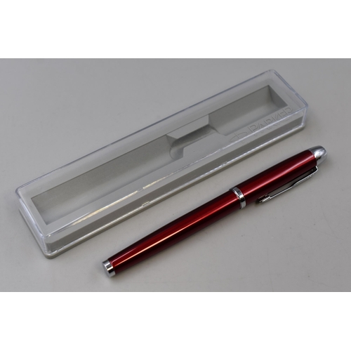 95 - New Red Parker Pen Fountain Pen in Case