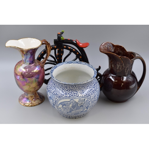 330 - Four Pieces of Quality Ceramics including a Studio Pottery Penny Farthing, William Adams Planter, Ol... 