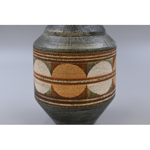 331 - Traditional Troika Vase, Signed A.J. (Anne Jones) 10.5