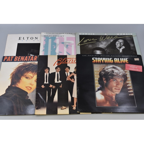 531 - Seven Mixed Albums to include Blues Brother, Blondie and Pat Benatar