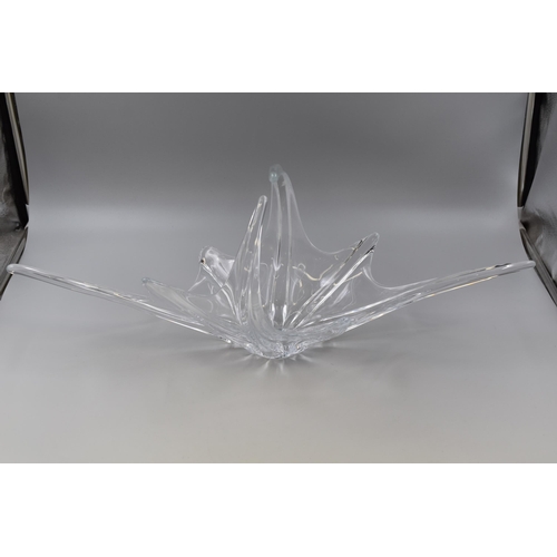 332 - Large French Art Glass Splash Bowl, Approx. 25” Long. Small Chip at base which doesn’t a... 