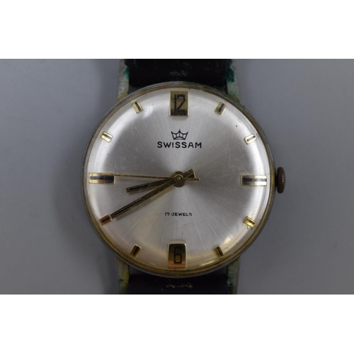 112 - A Swissam 17 Jewels Mechanical Watch, Working