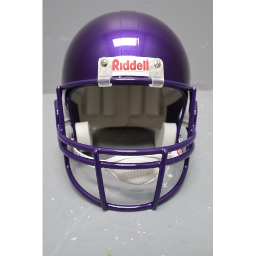 414 - Full Size Replica American Football Helmet Signed by Chester Taylor : Minnesota Vikings.