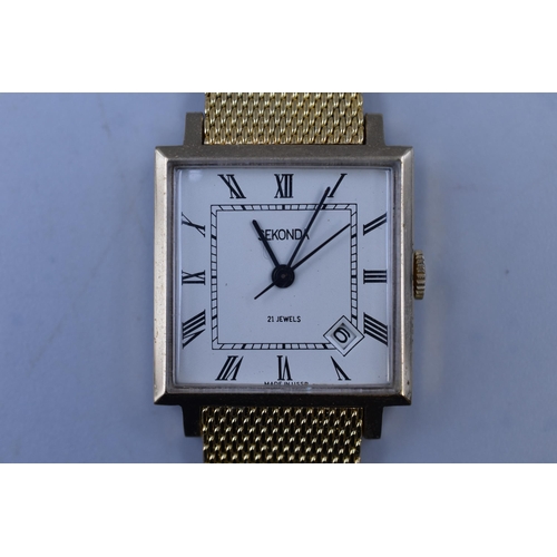 117 - Vintage Sekonda Mechanical Watch (Working)