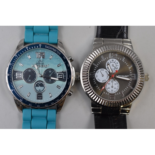 122 - Four Gents Designer Watches To Include Dunlop, Longboard, Amelia Carter, And Other