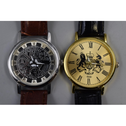 122 - Four Gents Designer Watches To Include Dunlop, Longboard, Amelia Carter, And Other