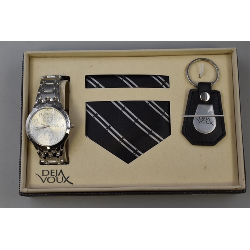 135 - Two Gift Set's with Watch, Tie, and Tie Clip