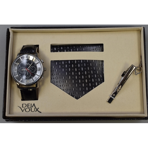 135 - Two Gift Set's with Watch, Tie, and Tie Clip