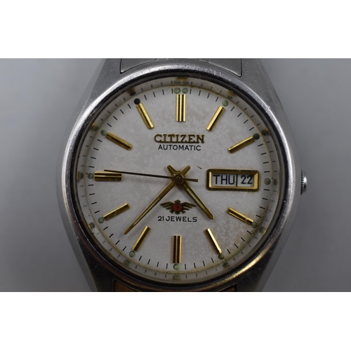 139 - Citizen Automatic 21 jewels Day / Date Gents Watch (Working)