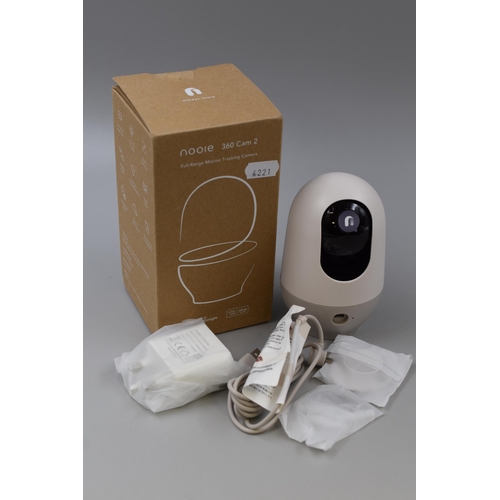 423 - Brand New nooie 360 Degree Cam 2 Full Range Motion Tracking Camera complete with power lead and Inst... 