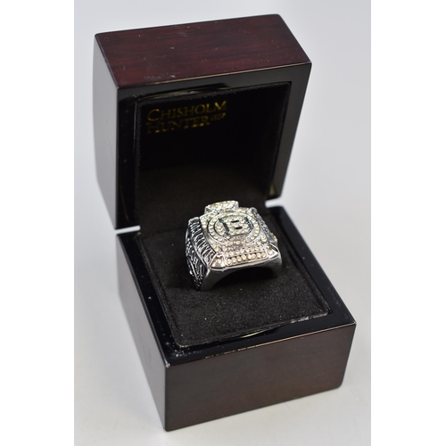 149 - American Football Super Bowl Style Ring For 2011 Chara Bruins 33