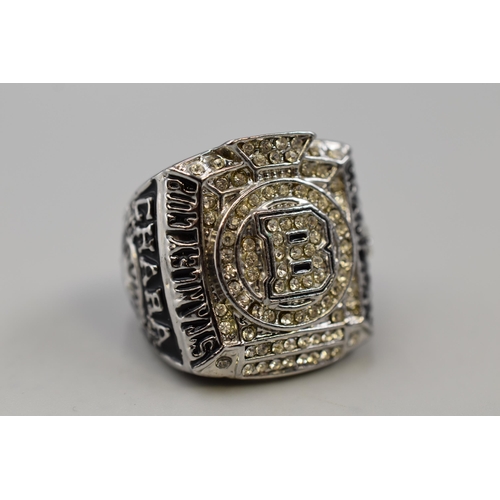 149 - American Football Super Bowl Style Ring For 2011 Chara Bruins 33