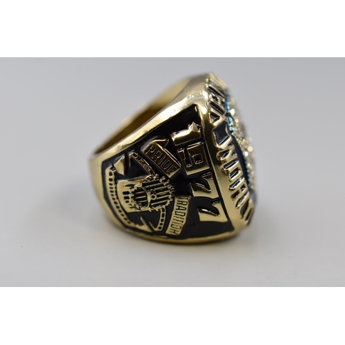 153 - Replica American Football Super Bowl Style 1977 Yankees World Champions Ring