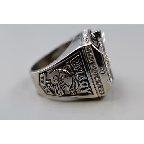 154 - American Football Super Bowl 2017 Brady Team World Chamionship Ring