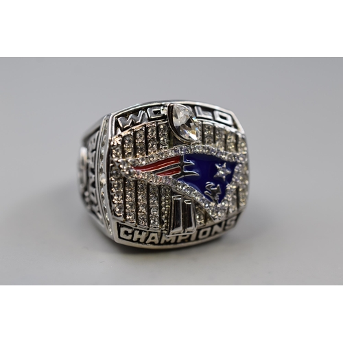 154 - American Football Super Bowl 2017 Brady Team World Chamionship Ring