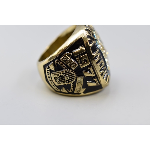 156 - American Football Super Bowl Style 1977 Yankees World Championship Ring