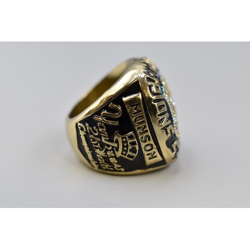 156 - American Football Super Bowl Style 1977 Yankees World Championship Ring