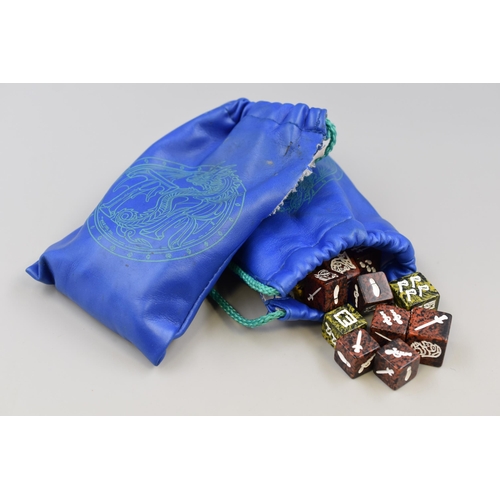 440 - A Selection of TSR Dragon Dice Collectable Dice in Pouches. One Pouch AF