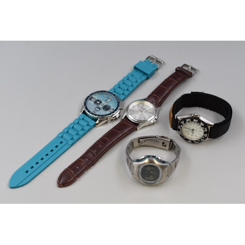 169 - Selection of Four Working Watches to include Longboard, Zeno, Amelia Carter and Stone