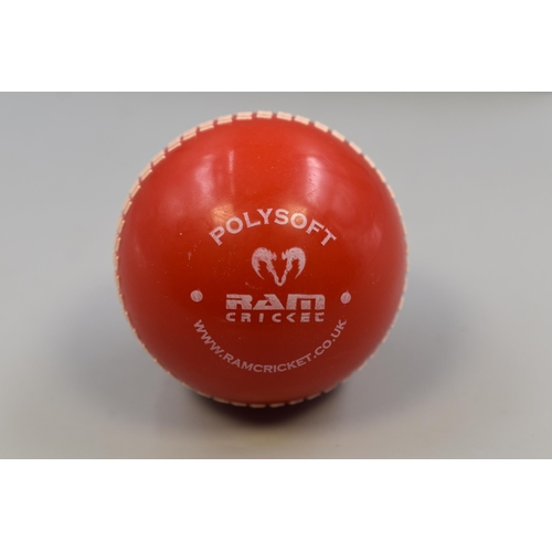 561 - Six New Ram Senior Polysoft Cricket Balls