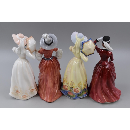 340 - Four Francesca Bone China Figures to include Sarah, Ascot a/f, Ascot and Lavinia. Ascot 2190/89 K. T... 