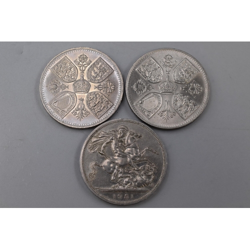 179 - Three Crowns including George VI 1951, and Elizabeth II 1953 & 1960