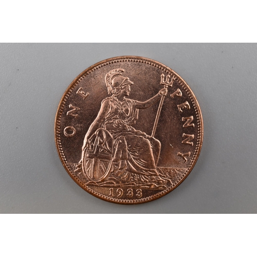 183 - 1933 Brilliant Uncirculated Penny Restrike