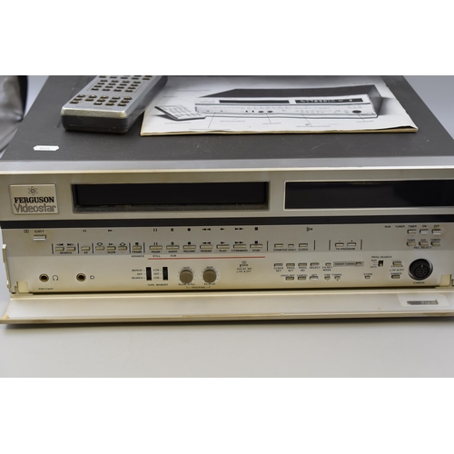 593 - Vintage Ferguson Videostar Video Cassette Player Model 3V23 (Powers On When Tested but Needs Power L... 