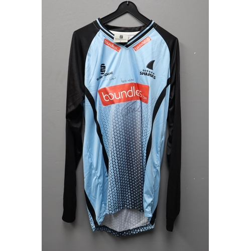 633 - A Signed Jofra Archer Sussex Sharks Shirt, Size L. No Authenticity Given