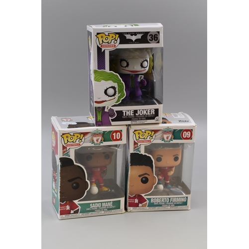 210 - Selection of Collectable Funko PopIncluding The Joker, Sadio Mane and Roberto Firmino