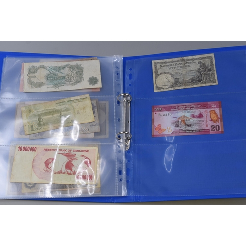 215 - Album to include a Selection of Worldwide Banknotes. Includes France, Venezuela, India, Egypt, Zimba... 