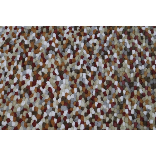 678 - A Multicoloured Pom Rug, Approx 67